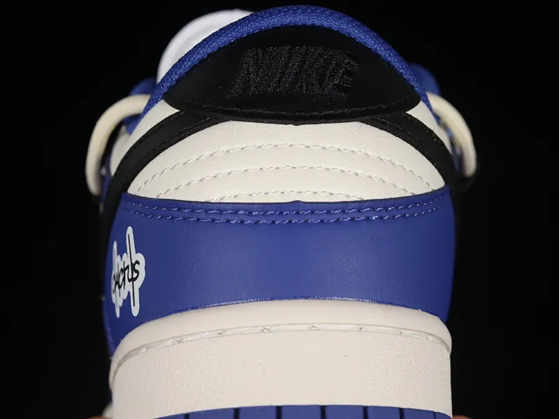 All Categories Nk SB Dunk Series Nk SB Dunk Low Low-top Sneakers Nk Dunk Low White Blue Customized Deconstructed Strap Dip-Dye Casual Sneakers DD1503-119